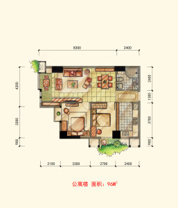 建筑面约96㎡