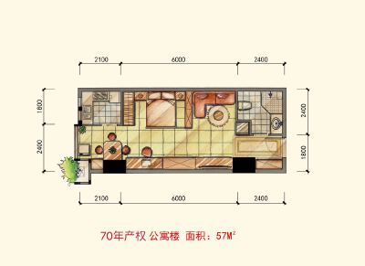 建筑面约57㎡