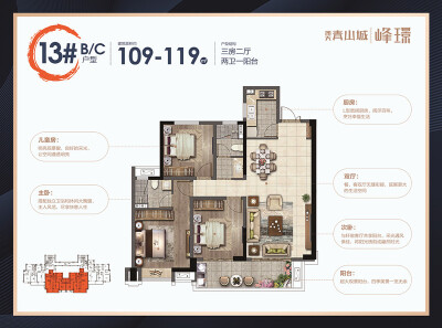 建筑面约109-119㎡