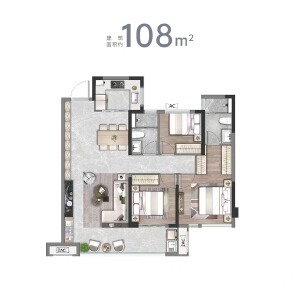 望溪 108㎡ 3房2厅2卫